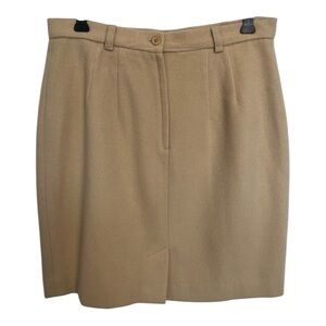 Vintage San Francisco Elegant Tan wool and cashemere Women's Skirt size 11